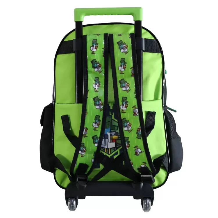 Mochila Escolar Cresko 2026 Minecraft 18" con Carro Art.MI221